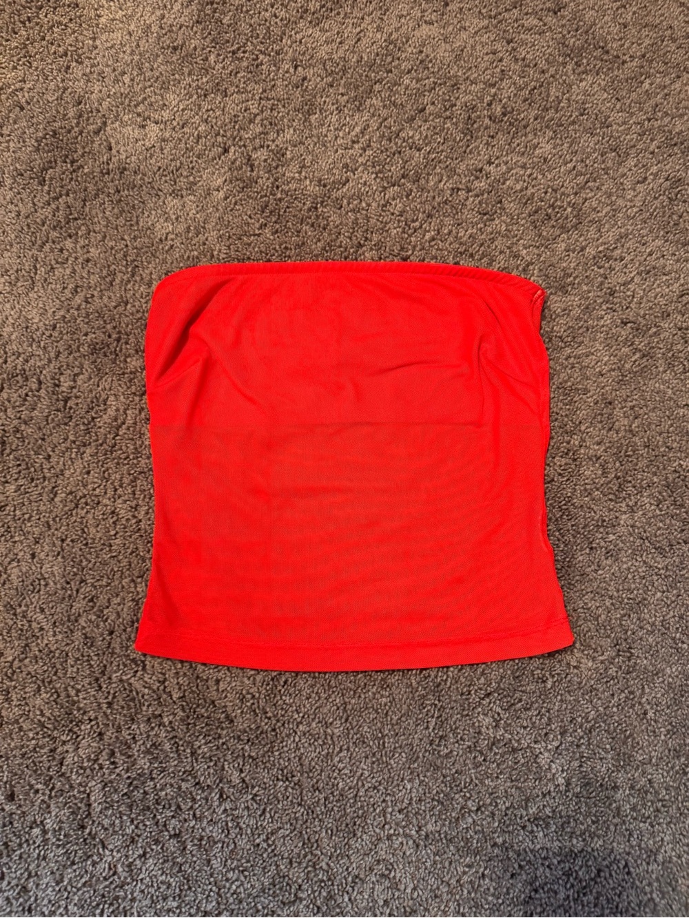 Edikted Red Strapless Tube Crop Top